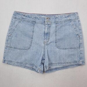 Tommy Hilfiger Jeans Shorts Womens 14 Blue Denim Mom High Rise Casual Summer